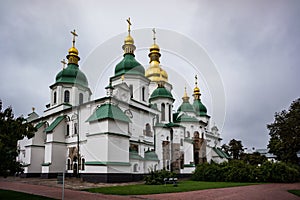 St. Sophia Cathedral.Kiev on cloudy day, Ukraine.ARW
