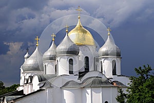 St. Sophia Cathedral in Novgorod, Russia photo