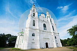 St. Sophia Orthodox Cathedral in Polotsk on a sunny summer day, Belarus.