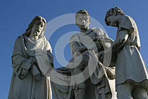 1st stations of the cross, Jesus is condemned to death, Pontius Pilate washes his hands photo