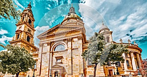 St.Stephen Basilica in Budapest at daytime.  Hungary