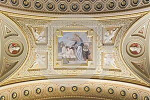 St. Stephen's Basilica, close-up of Jesus fresco