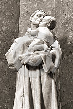 St. Stephen's Basilica interior with statue