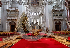St. Stephen`s Cathedral  decorated at Christmas time