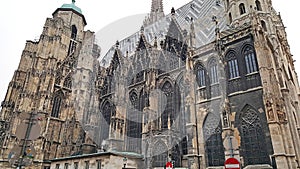 St. Stephen`s Cathedral and its tower in Vienna is dedicated to St. Stephenâ€˜s