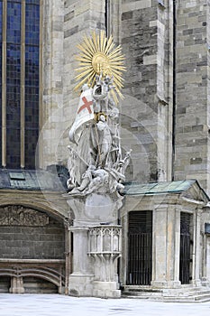 St. StephenÂ´s Cathedral Stephansdom Vienna, pulpit of Capistranus.