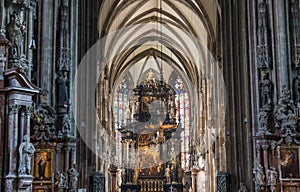 St Stephens Cathedral interior, Vienna