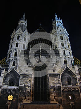 St. Stephens Cathedral at night - Vienna, Austria