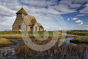 St Thomas Becket Church on the marshes in Kent England UK
