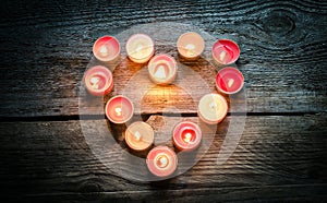 St Valentine's day candles