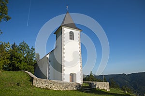 St. Vid church, Tuhinj valley, Slovenia photo
