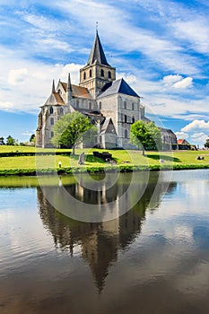 St Vigor Abbey at Cerisy-la ForÃÂªt, France. photo