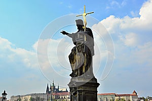 St. Vit cathedral in area of Prague castle photo
