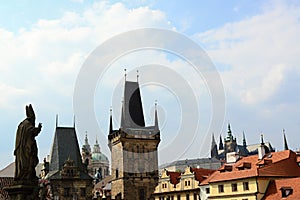 St. Vit cathedral in area of Prague castle photo