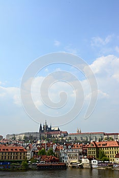 St. Vit cathedral in area of Prague castle photo