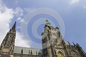 St. Vitus Cathedral astronomical clock in Prague Castle, July 2017