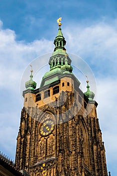 St Vitus Cathedral facade in Prague