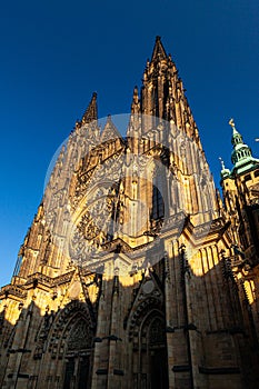 St. Vitus cathedral in Hradcany castle courtyard, Prague, Czech Republic