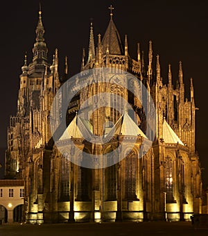 St. Vitus Cathedral At Night