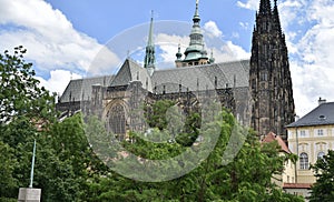 St Vitus Cathedral at Prague Castle, Full Side View