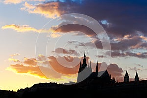 St Vitus cathedral on Prague castle, Hradcany, Lesser town