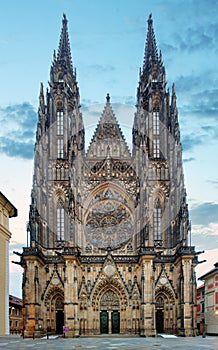 St. Vitus cathedral in Prague Castle in Prague