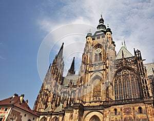 St Vitus cathedral in Prague. Czech Republic
