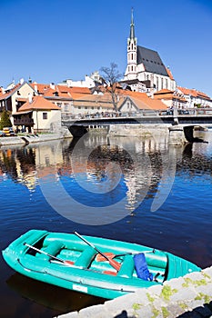 St Vitus church, Cesky Krumlov town UNESCO, South Bohemia, Czech republic, Europe