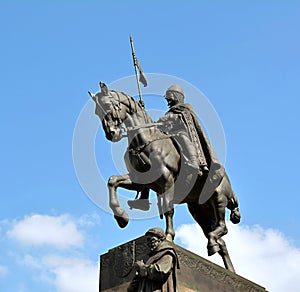 St Wenceslas statue on Wenceslav Square, Prague