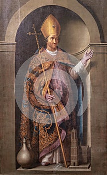 St. Willibrord Patron Saint of Luxembourg, 1639 painting by Jan Franse Verzijl