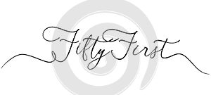 Number 51 in Handwritten Unique Font