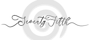 Number 75 in Handwritten Unique Font