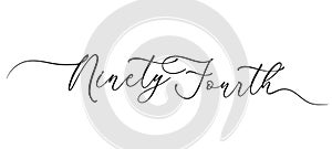 Number 94 in Handwritten Unique Font