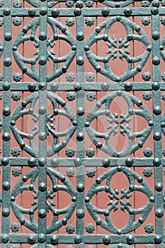 Sta Maria del Mar Cathedral door at Barcelona photo