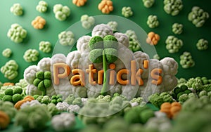 Sta Patrick\'s day typography background.