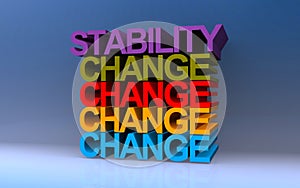 stability change on blue
