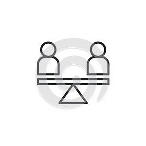 Stability icon vector set on white background