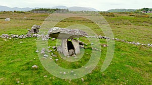 Stabilized orbit footage of The Kilclooney Dolmen, County Donegal, Ireland