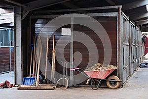 Stable Cleaning Tools and Wheelbarrow