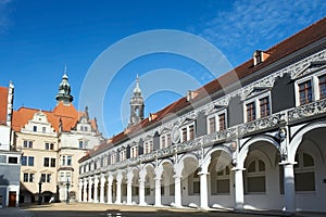 The stable courtyard and the Langer Gang