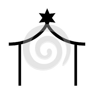 Stable manger isolated icon