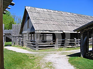 Stable and Stockade at Sainte Marie among the Hurons, Ontario, Canada