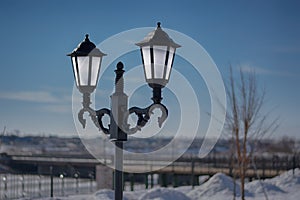 Stable street lamp in Troitsk