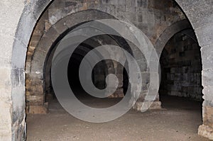 Stable, Sultanhani Caravanserai, Akseray, Cappadocia, Turkey