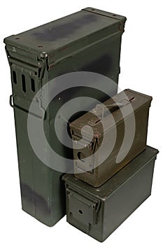 Stack of ammo green cans