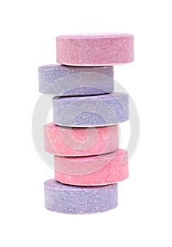 Stack of antacid tablets