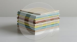 Stack of Assorted Colorful Paper Sheets