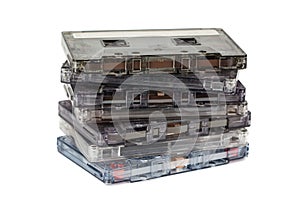 Stack of audio cassettes