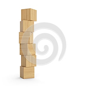 Stack of balanced wooden blocks