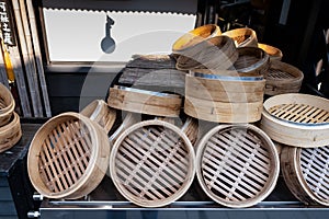 Stack of Bamboo Steamer in Japan